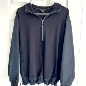 Athlete pull over sweatshirt size large black